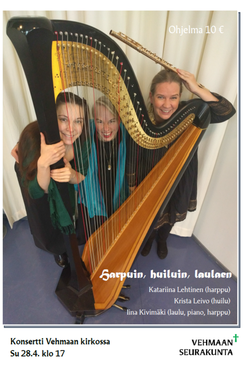 Konsertti: Harpuin, huiluin, laulaen Konsertti: Harpuin, huiluin, laulaen